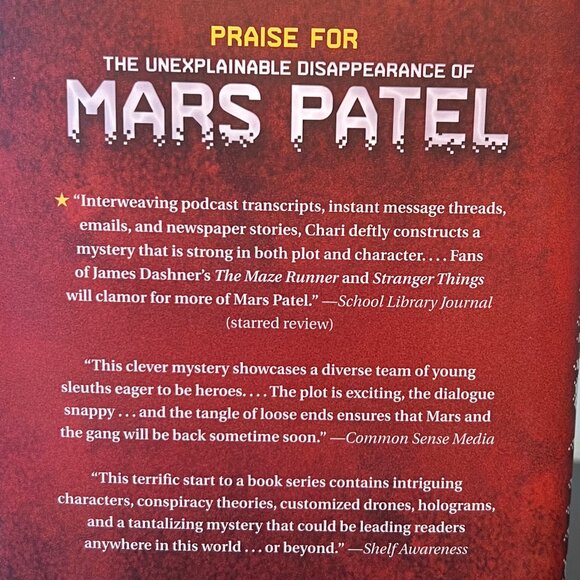 Set of 2 Mars Patel Sci-fi Adventure Middle School Book Series by Sheela Chari - Picture 11 of 14